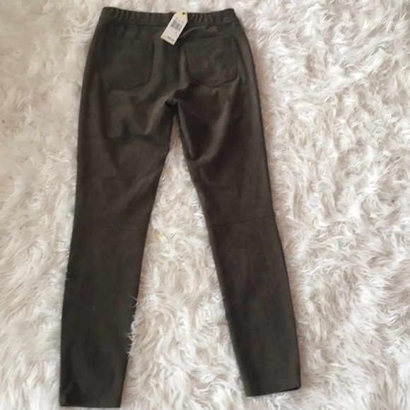 *OLIVE GREEN* NWT, Max Studio,‎ Women’s, S, faux suede legging, back pockets - Picture 7 of 7